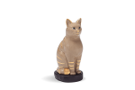 Mèo Đại Cát 17.4 cm Nâu Nhạt Trang trí vàng