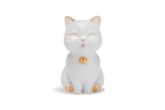 Mèo Vạn Phúc 9.5 cm Trắng Trang trí vàng