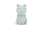 Mèo Vạn Phúc 9.5 cm Xanh nhạt Trang trí vàng
